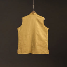 Flex cotton men plain nehru jacket 08 - handcrafted