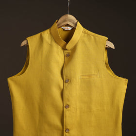 Flex cotton men plain nehru jacket 11 - handcrafted