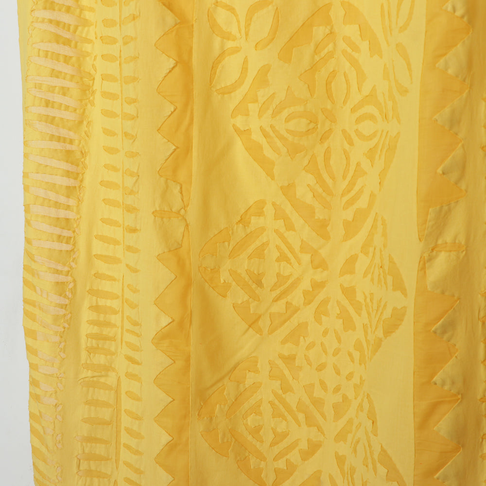Flower Cutwork Cotton Barmer Applique Door Curtain
