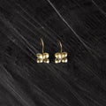 Flower petals - dokra brass handcrafted hook earrings 02