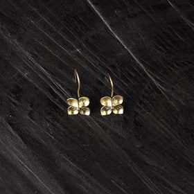 Flower petals - dokra brass handcrafted hook earrings 02