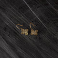 Flower petals - dokra brass handcrafted hook earrings 04