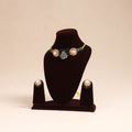 Yellow - german silver jute & fabart necklace set 64