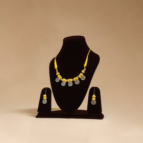 German silver thread beads necklace set 21 - handcrafted