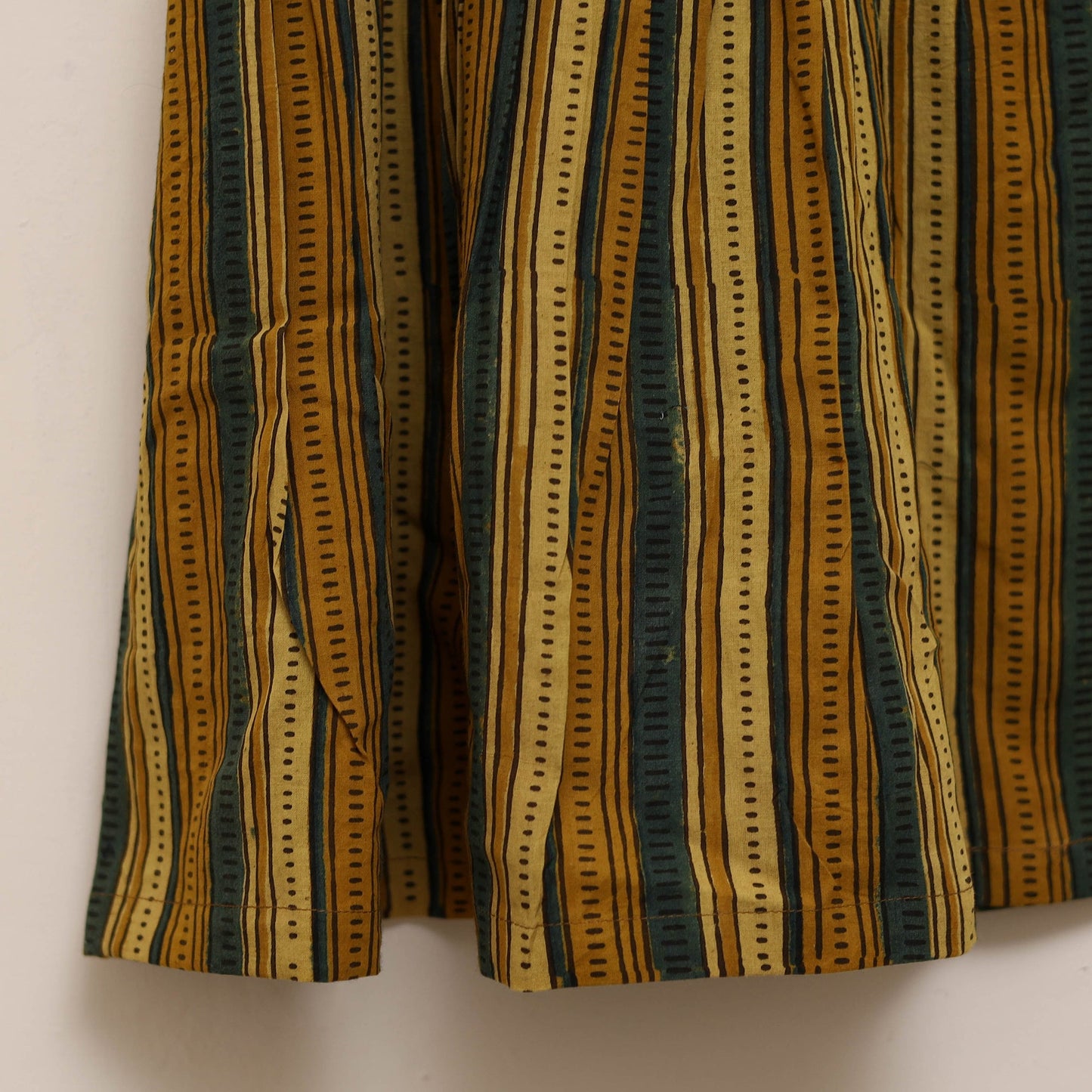 Yellow - girls pure cotton ajrakh hand block print frock