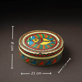  Godna Madhubani Handpainted Stainless Steel Casserole