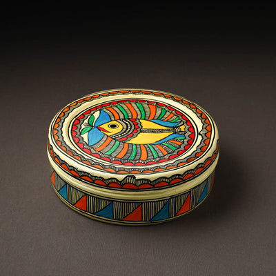  Godna Madhubani Handpainted Stainless Steel Casserole