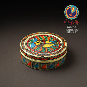  Godna Madhubani Handpainted Stainless Steel Casserole