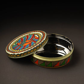  Godna Madhubani Handpainted Stainless Steel Casserole
