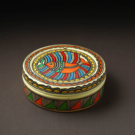  Godna Madhubani Handpainted Stainless Steel Casserole
