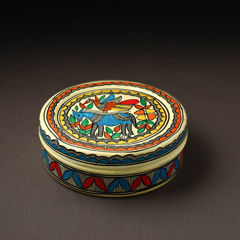  Godna Madhubani Handpainted Stainless Steel Casserole