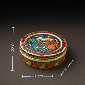  Godna Madhubani Handpainted Stainless Steel Casserole