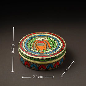  Godna Madhubani Handpainted Stainless Steel Casserole