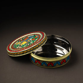  Godna Madhubani Handpainted Stainless Steel Casserole