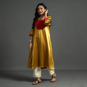 plain silk kurta