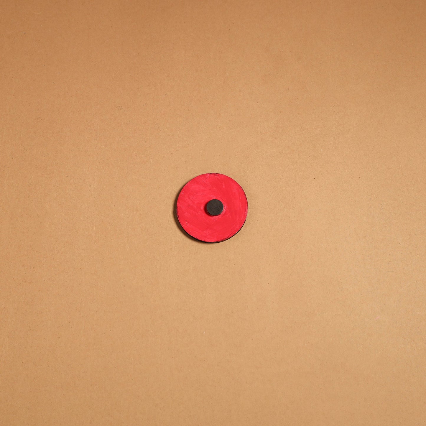 Yellow - gond handpainted wooden fridge magnet 35