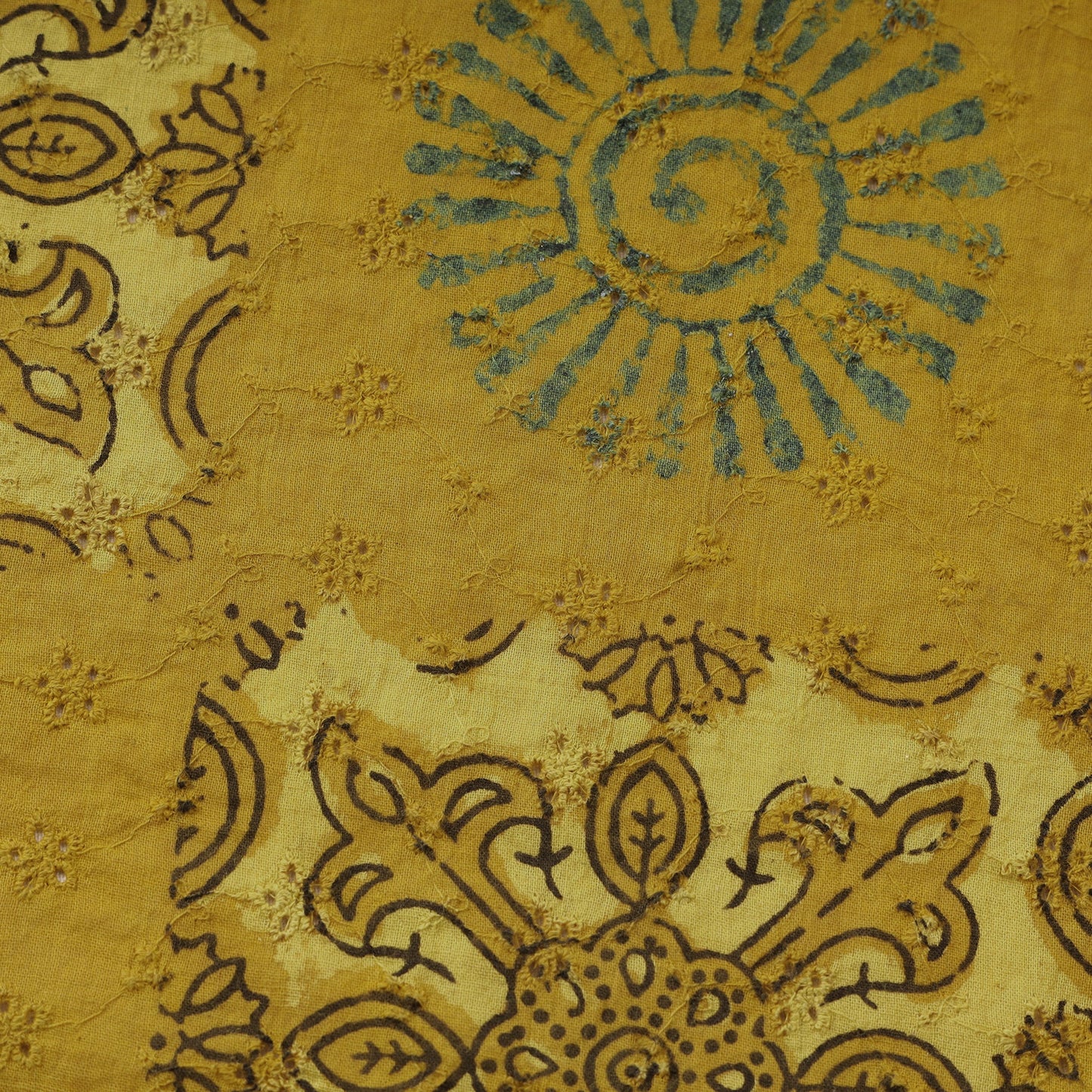 Hakoba natural dyed cotton fabric 41 - handcrafted