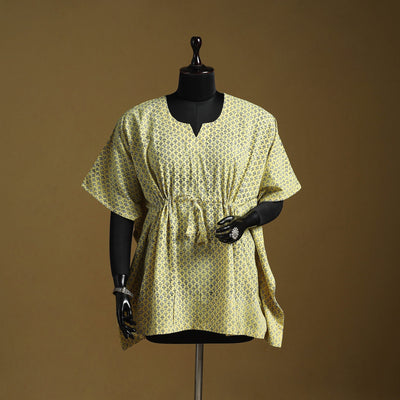 Hand akola short kaftan with tie-up waist 42 - handcrafted