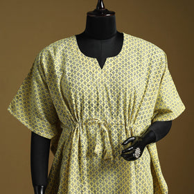 Hand akola short kaftan with tie-up waist 42 - handcrafted