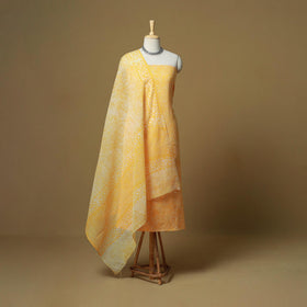 Hand batik cotton 3pc unstitched dress material 03