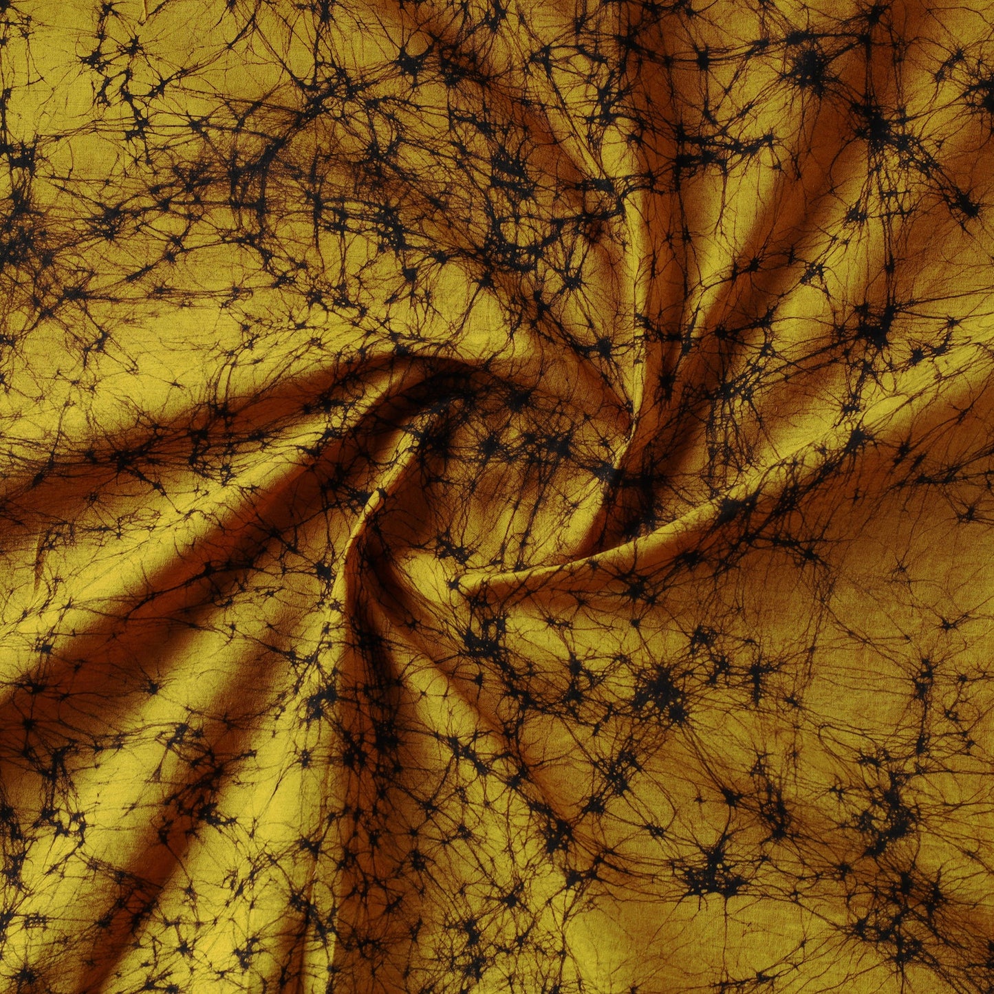 Yellow - hand batik cotton fabric 02 - handcrafted
