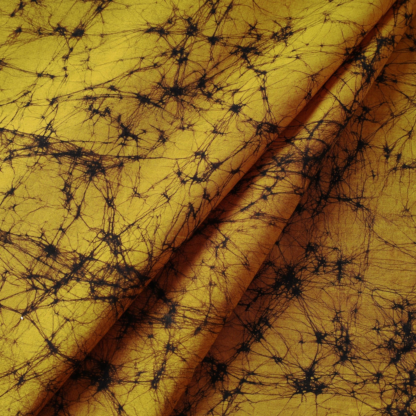 Yellow - hand batik cotton fabric 02 - handcrafted