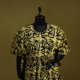 Hand batik cotton medium kaftan 40 - handcrafted