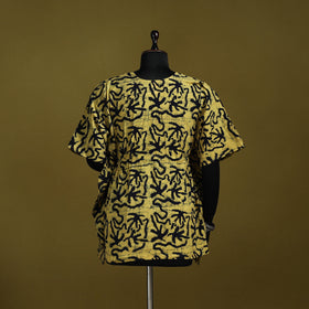 Hand batik cotton short kaftan 16 - handcrafted