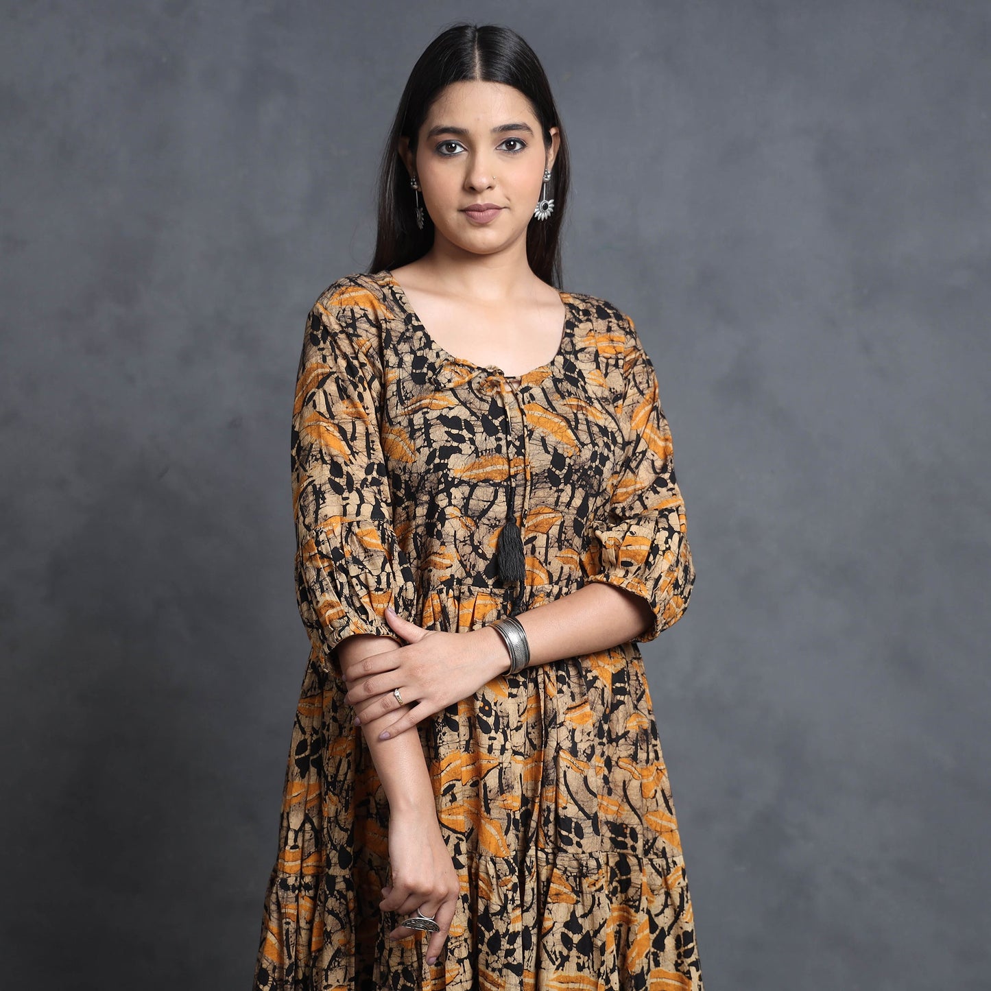 batik print dress
