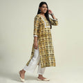  Hand Batik Printed Cotton Kurta with Palazzo Set 
