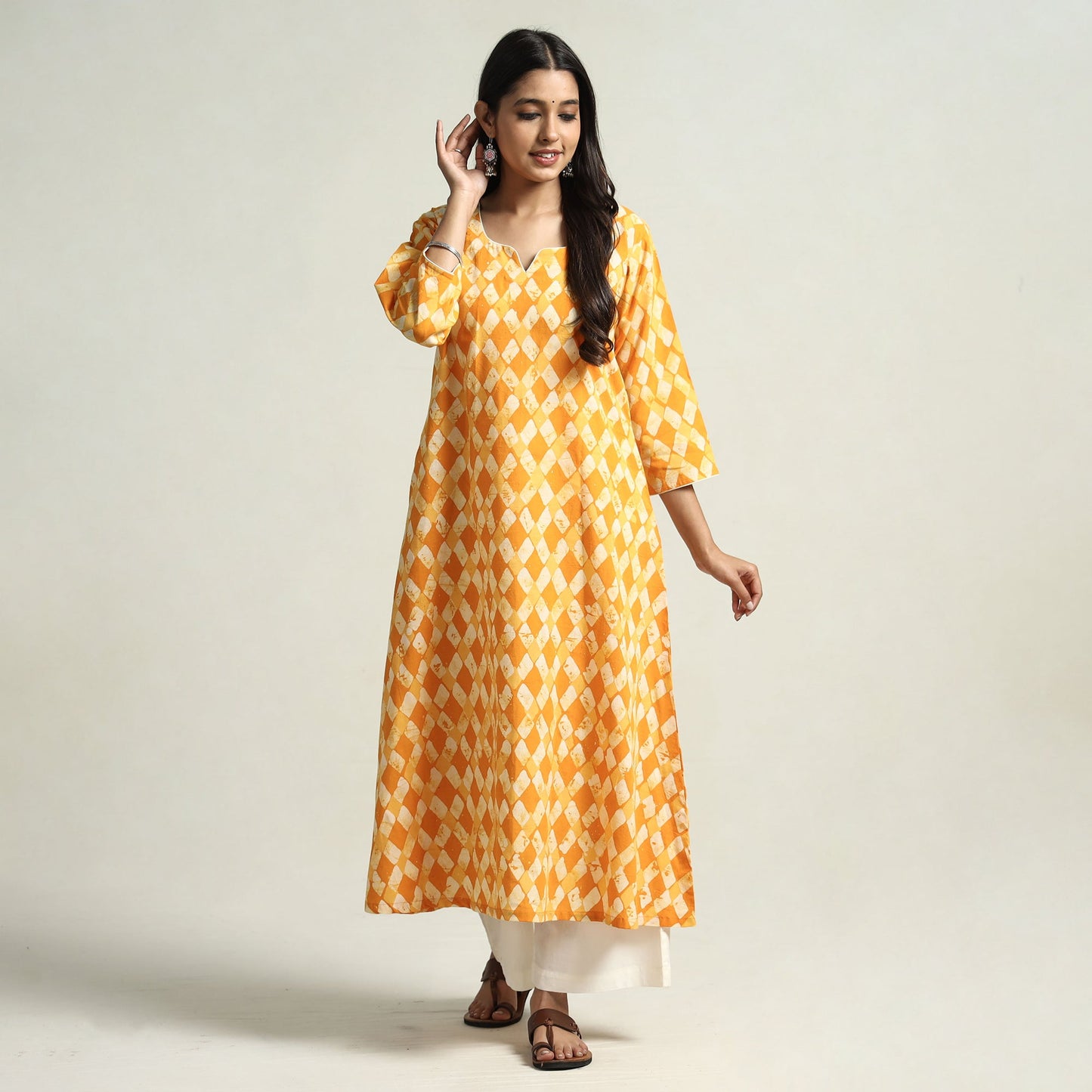 batik printed kurta