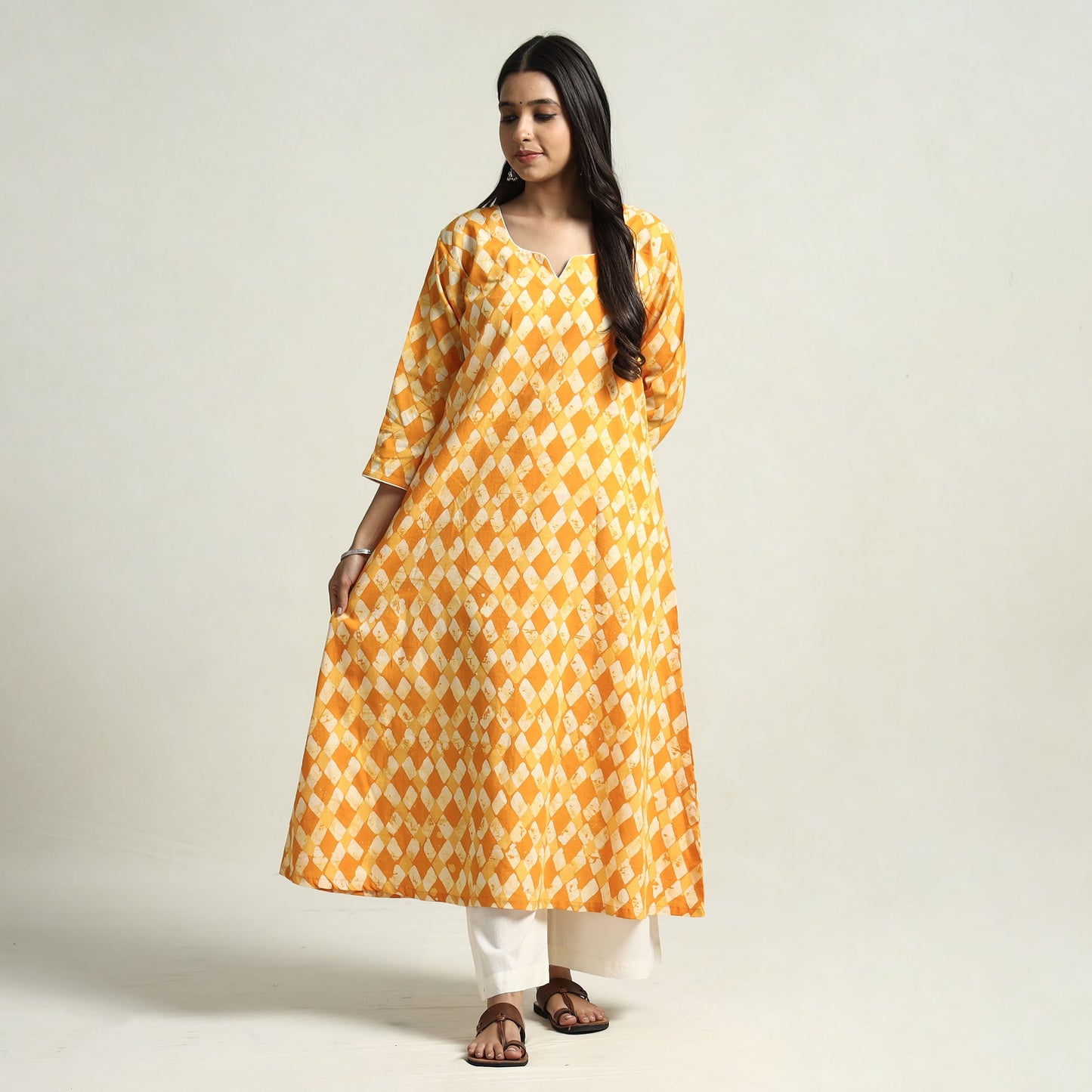 batik printed kurta