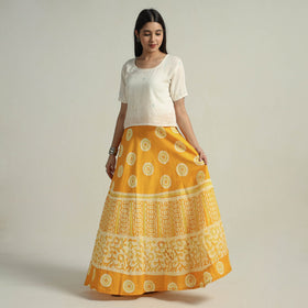  Hand Batik Printed Running Stitch Cotton Long Skirt 29 Online l iTokri.com