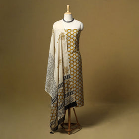 Hand bagru cotton 3pc unstitched dress material 24