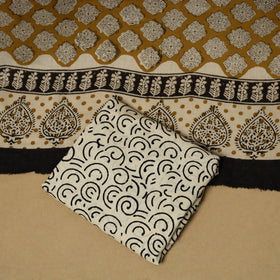 Hand bagru cotton 3pc unstitched dress material 24