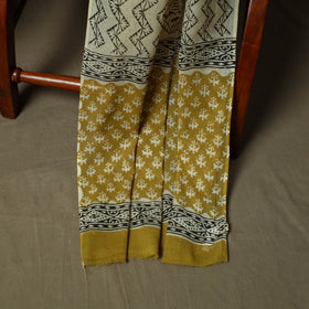 Hand block bagru print cotton 3pc unstitched dress material