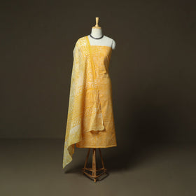 Hand batik cotton 3pc unstitched dress material 04