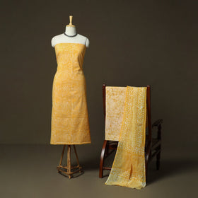 Hand batik cotton 3pc unstitched dress material 04