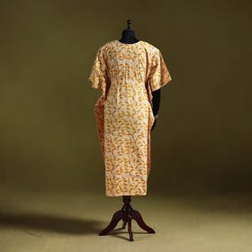 Hand batik cotton long kaftan 08 - handcrafted