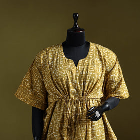 Hand batik cotton medium kaftan 31 - handcrafted