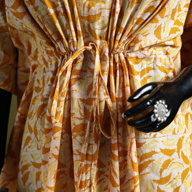 Hand batik cotton medium kaftan 45 - handcrafted