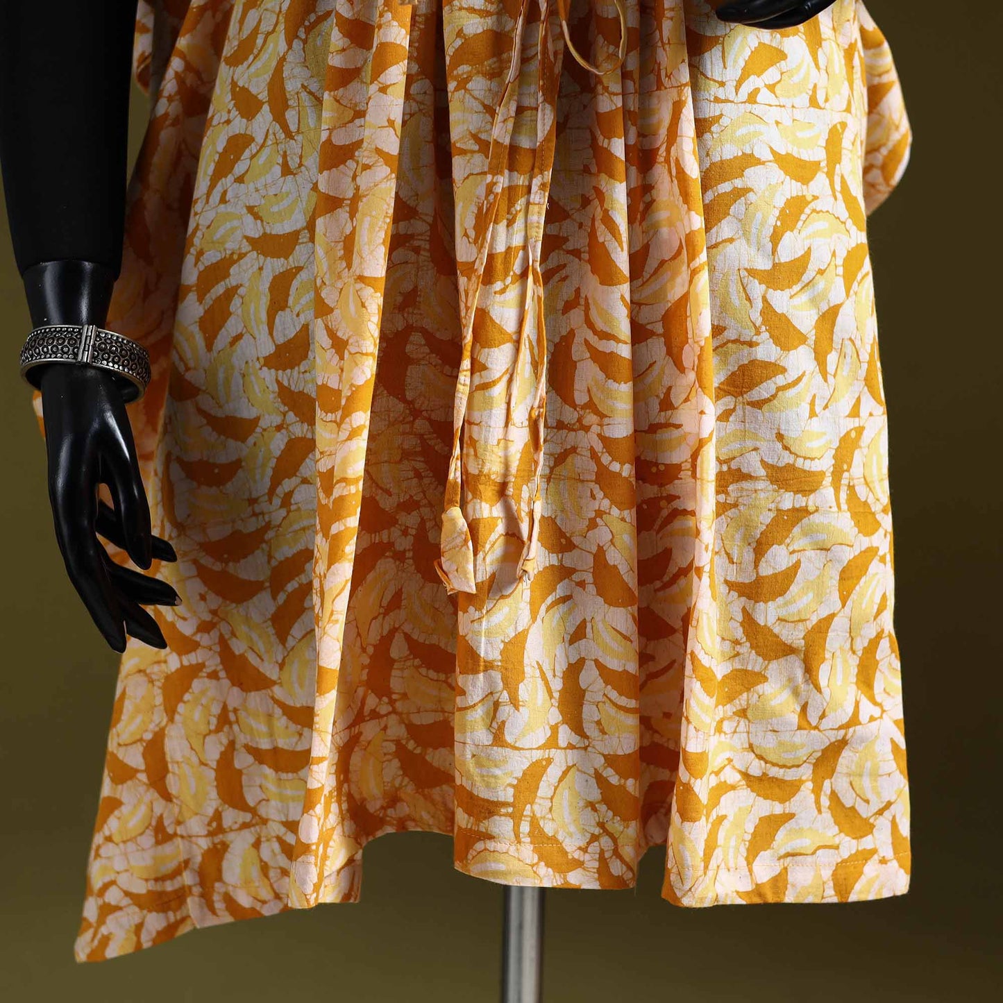 Hand batik cotton medium kaftan 45 - handcrafted