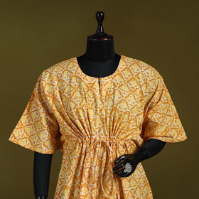 Hand batik cotton medium kaftan 59 - handcrafted