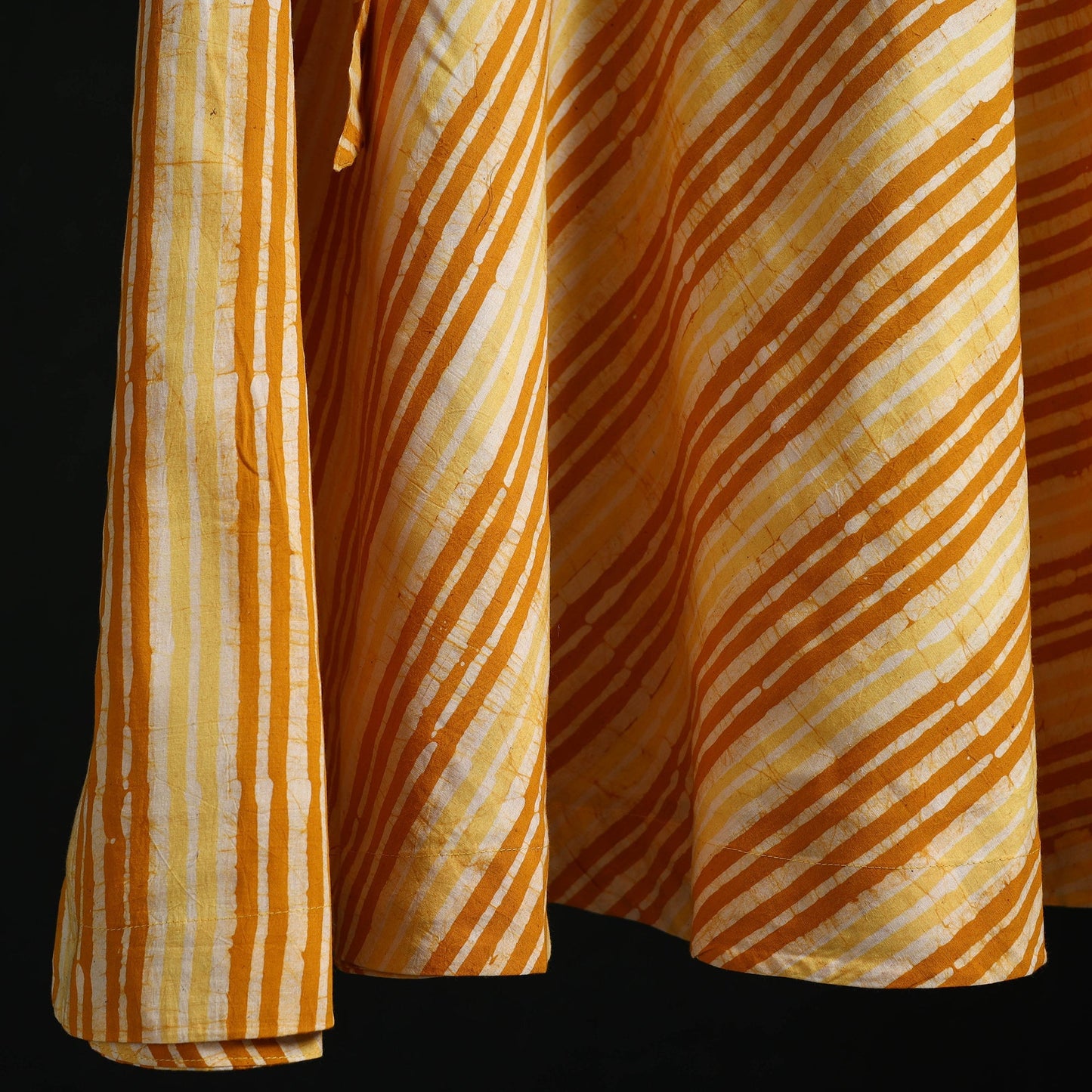Hand block batik print cotton wrap around skirt 05