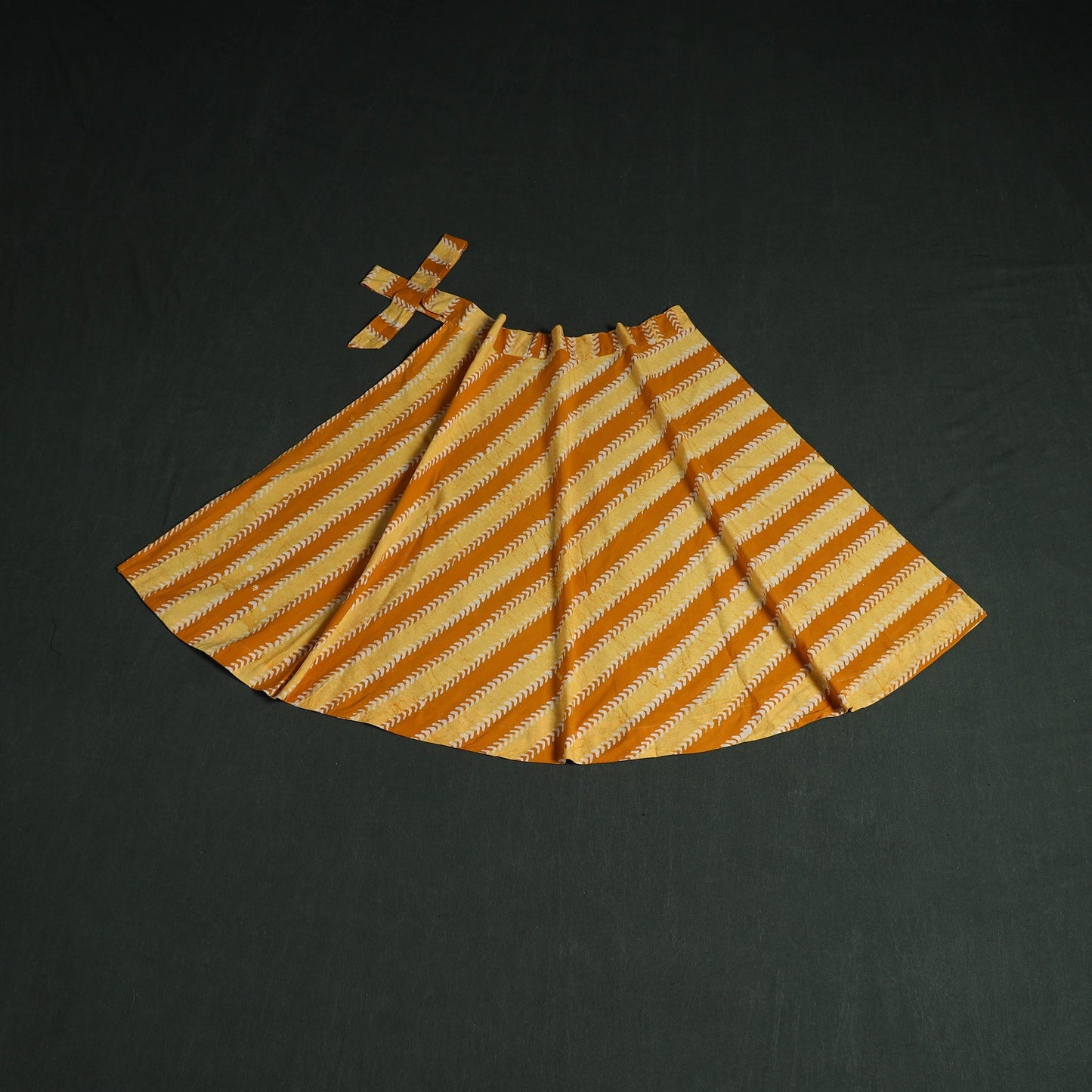 Hand block batik print cotton wrap around skirt 10