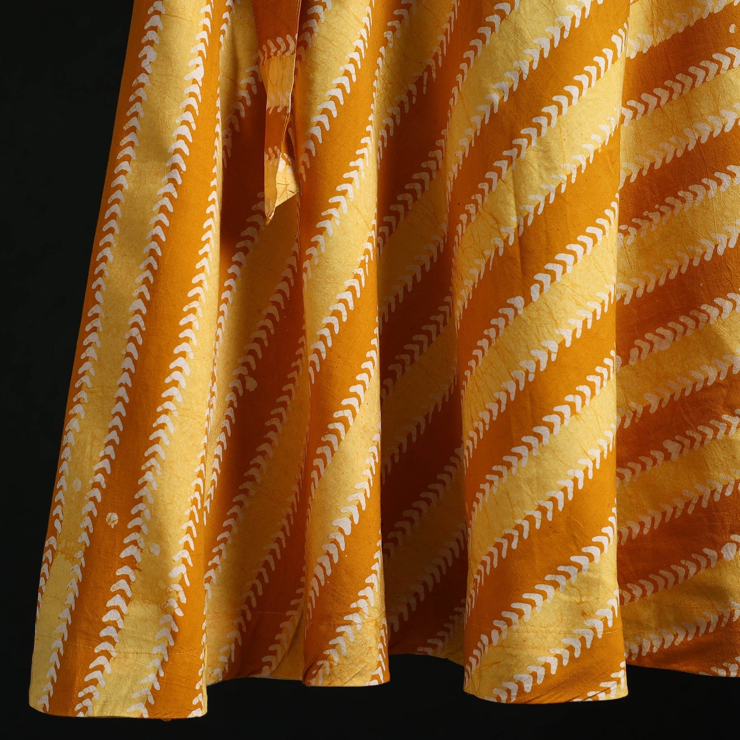 Hand block batik print cotton wrap around skirt 10