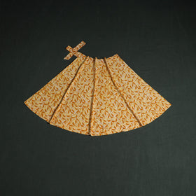 Hand block batik print cotton wrap around skirt 30