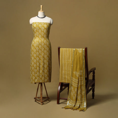 Hand jaipur linen 3pc unstitched dress material 25
