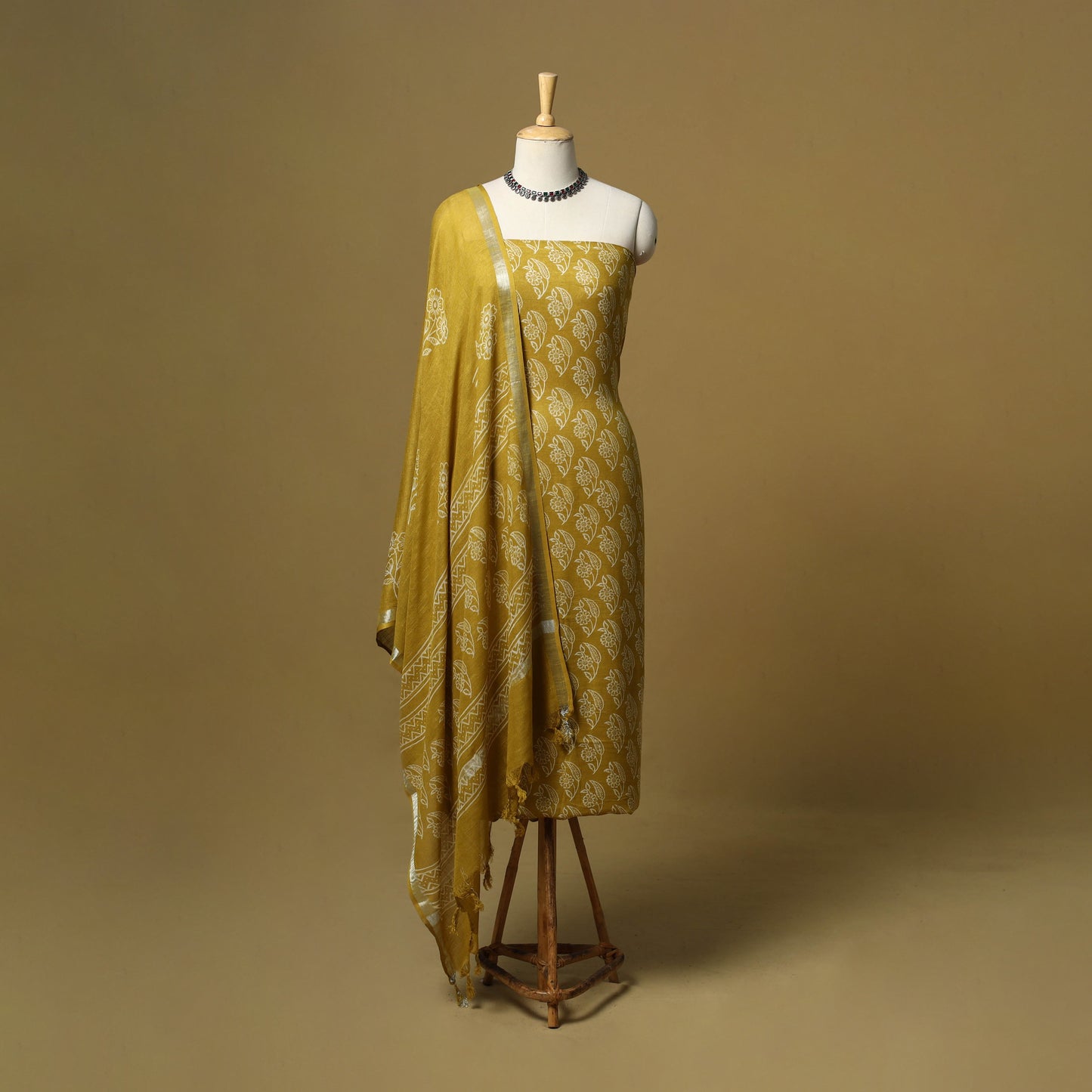 Hand jaipur linen 3pc unstitched dress material 25