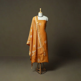 Hand block jaipur print maheshwari silk handloom 3pc